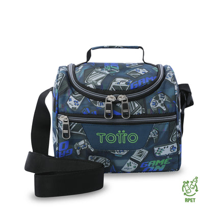 Lonchera Térmica Pizarra Azul con diseño Mediana