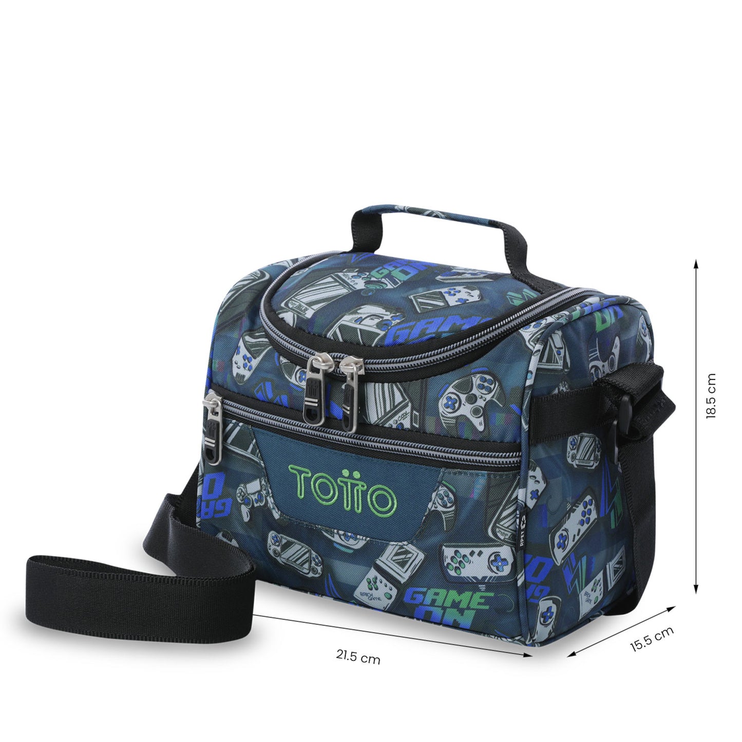 Lonchera Térmica Pizarra Azul con diseño Mediana