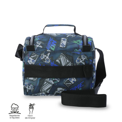 Lonchera Térmica Pizarra Azul con diseño Mediana