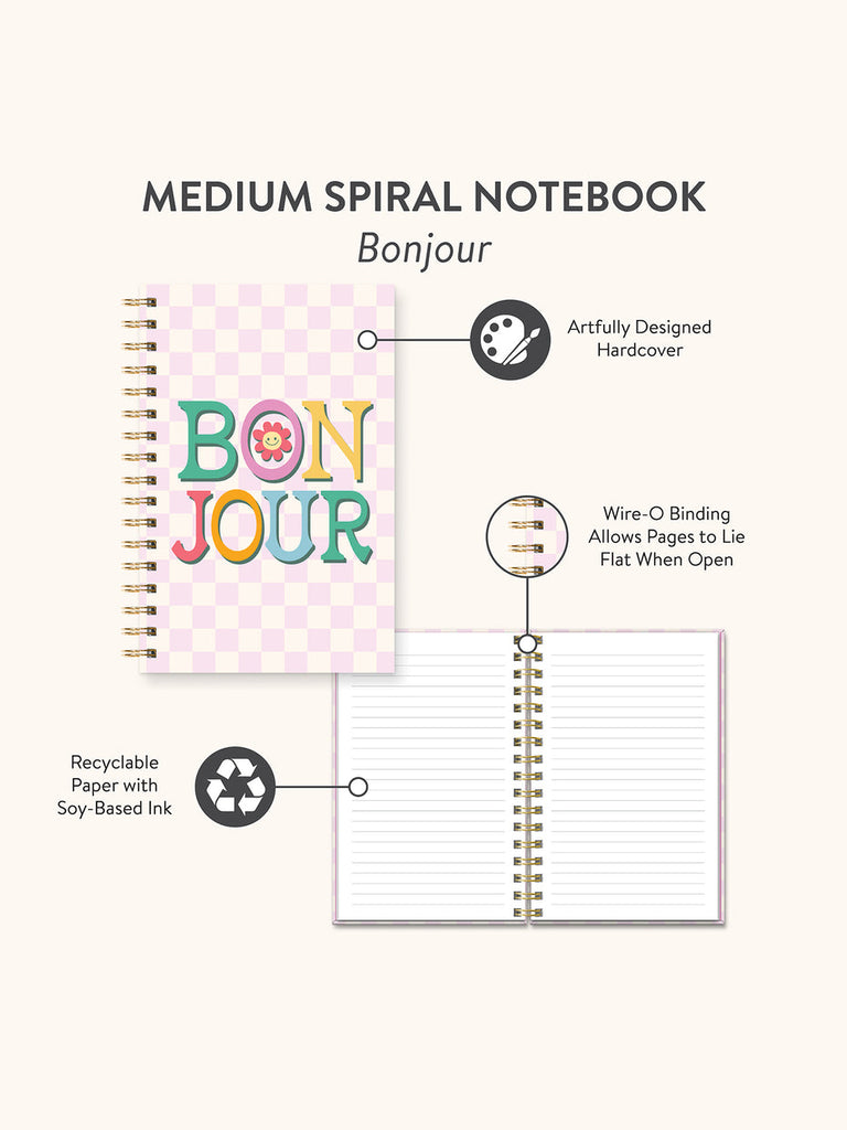 Cuaderno Mediano Bonjour