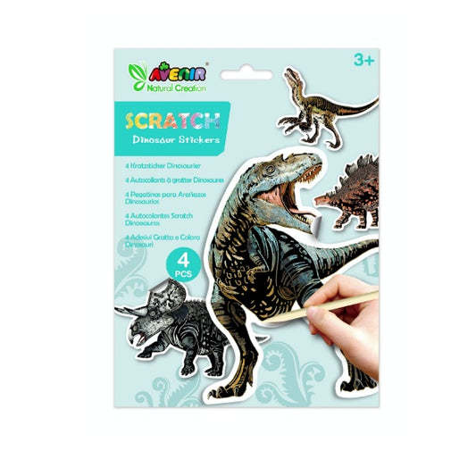 Stickers para Raspar Dinosaurio