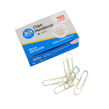 Clip Metálico 50mm 100 Unidades