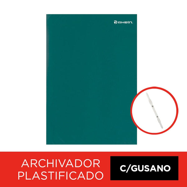 Carpeta Plastificada Con Acco Clip Oficio Verde - RHEIN