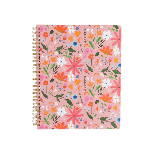 Cuaderno Flores Rosado