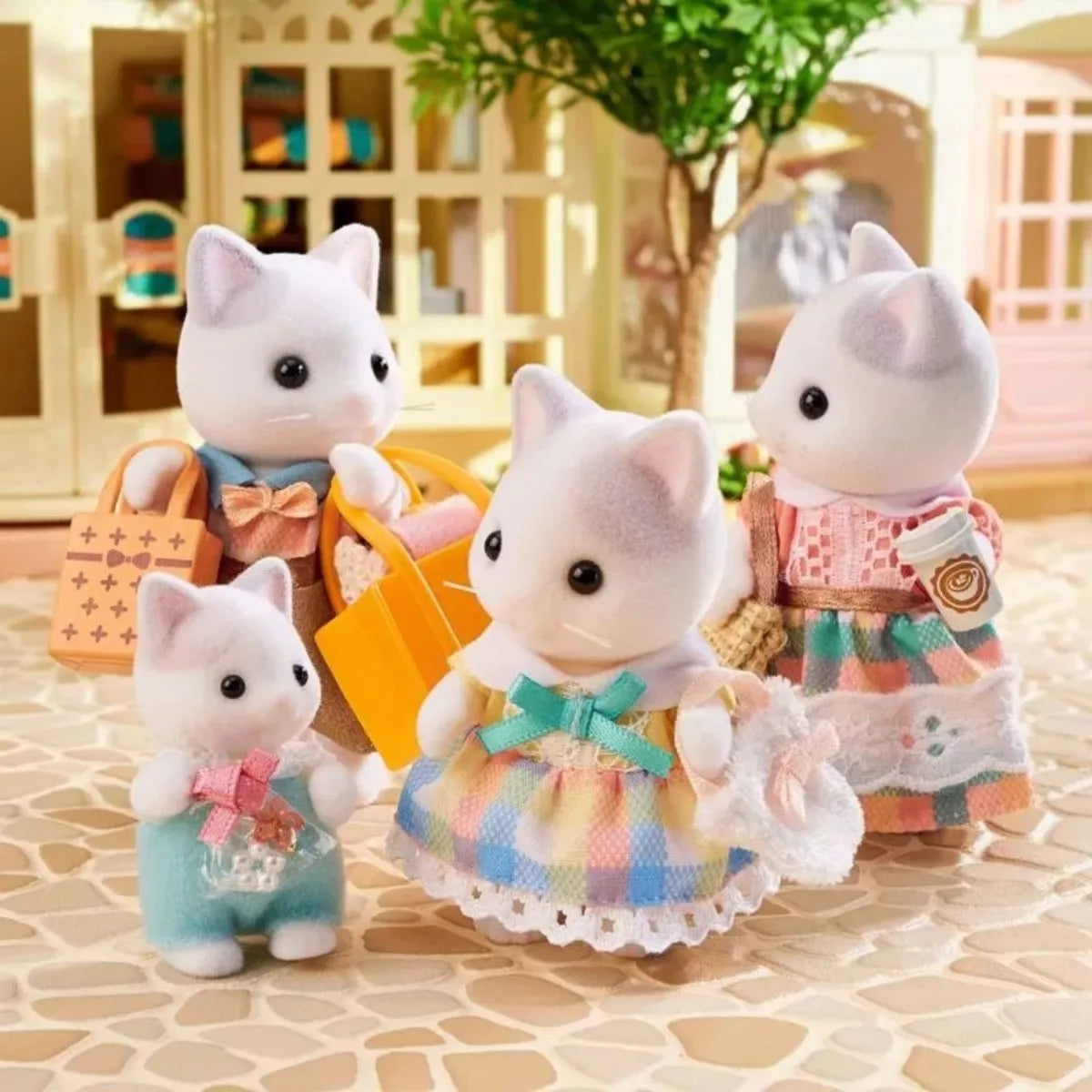 Familia de Gatos Leche Sylvanian