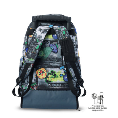 Mochila con ruedas Porta PC 15.4" Renglón Dinosaurios
