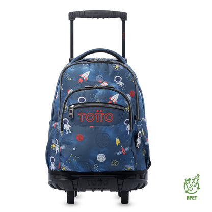 Mochila con ruedas Porta PC 15.4" Renglón Azul Mundo Espacial