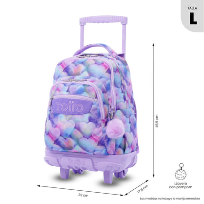 Mochila con ruedas Porta PC 15.4" Renglón Morada