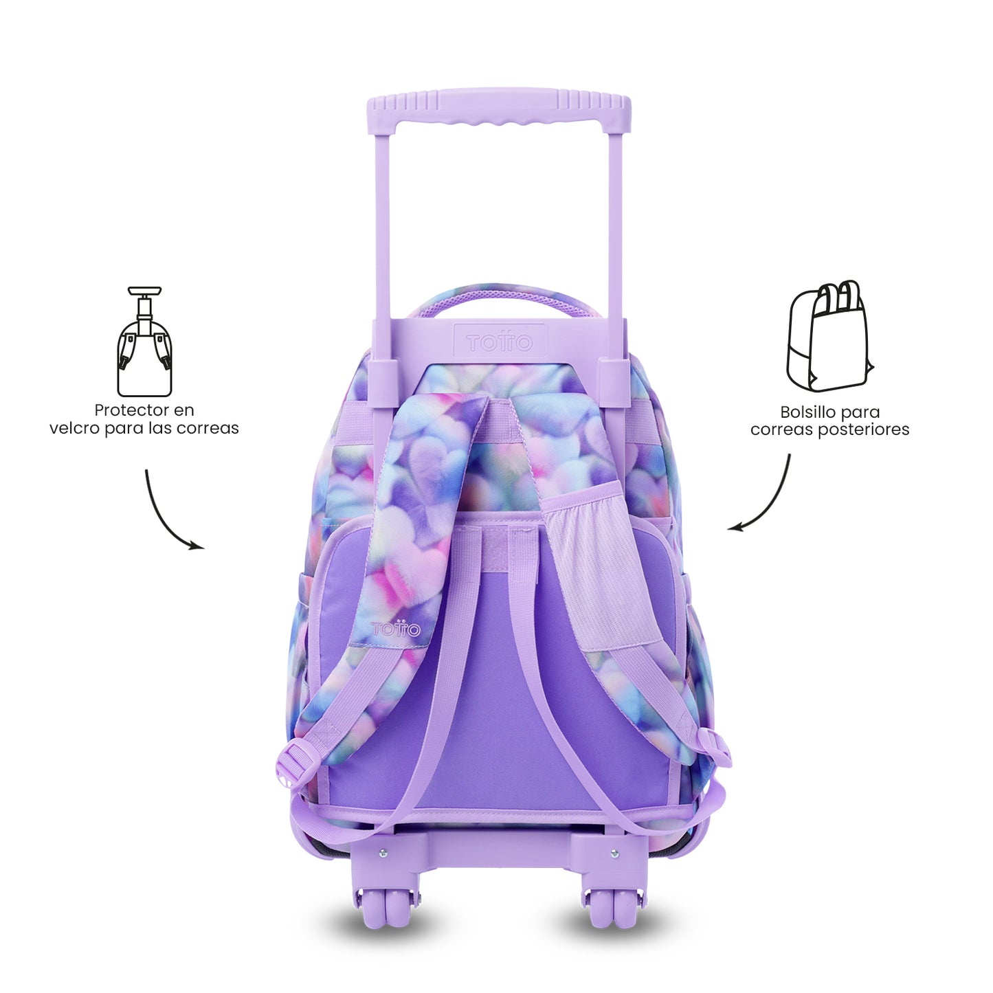 Mochila con ruedas Porta PC 15.4" Renglón Morada