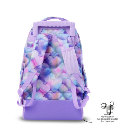 Mochila con ruedas Porta PC 15.4" Renglón Morada