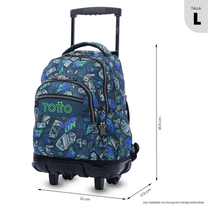 Mochila con ruedas Porta PC 15.4" Renglón Azul con diseño