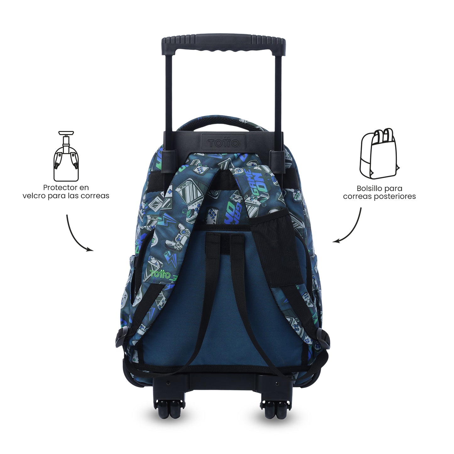 Mochila con ruedas Porta PC 15.4" Renglón Azul con diseño