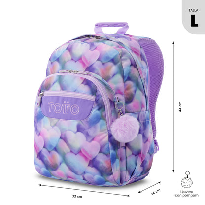 Mochila Juvenil Porta PC 14" Acuarela Morada