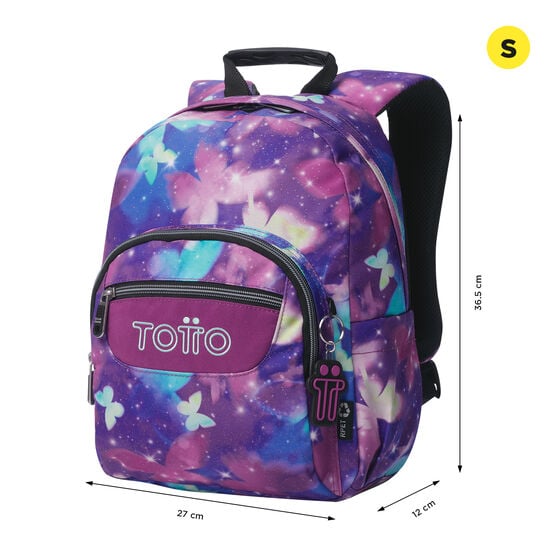Mochila Juvenil Tempera Notebook 10´" Violeta Mariposas Glitter