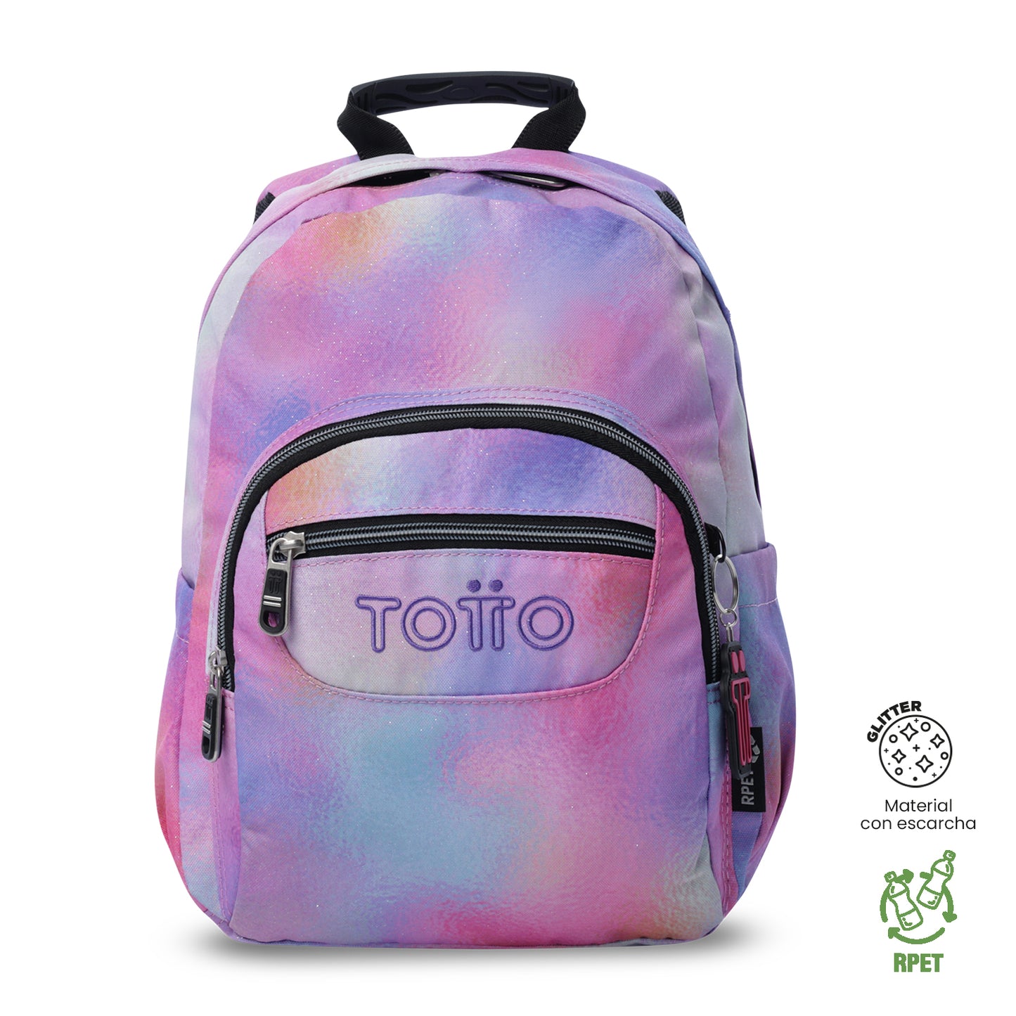 Mochila Juvenil Tempera Notebook 10´" Glitter Rosada
