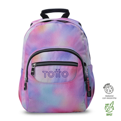 Mochila Juvenil Tempera Notebook 10´" Glitter Rosada