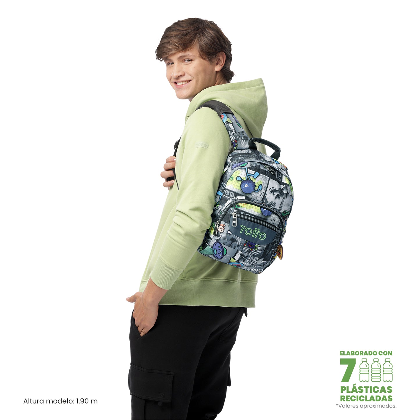Mochila Juvenil Tempera Notebook 10´" Dinosaurios