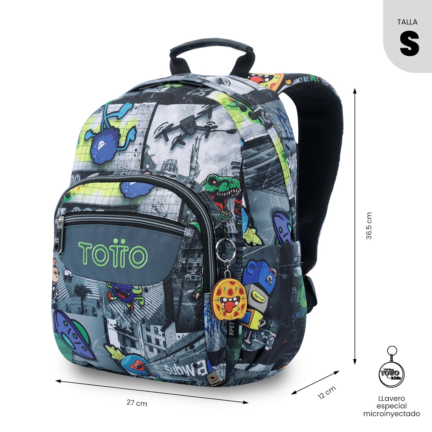 Mochila Juvenil Tempera Notebook 10´" Dinosaurios