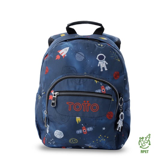 Mochila Juvenil Tempera Notebook 10´" Azul Mundo Espacial