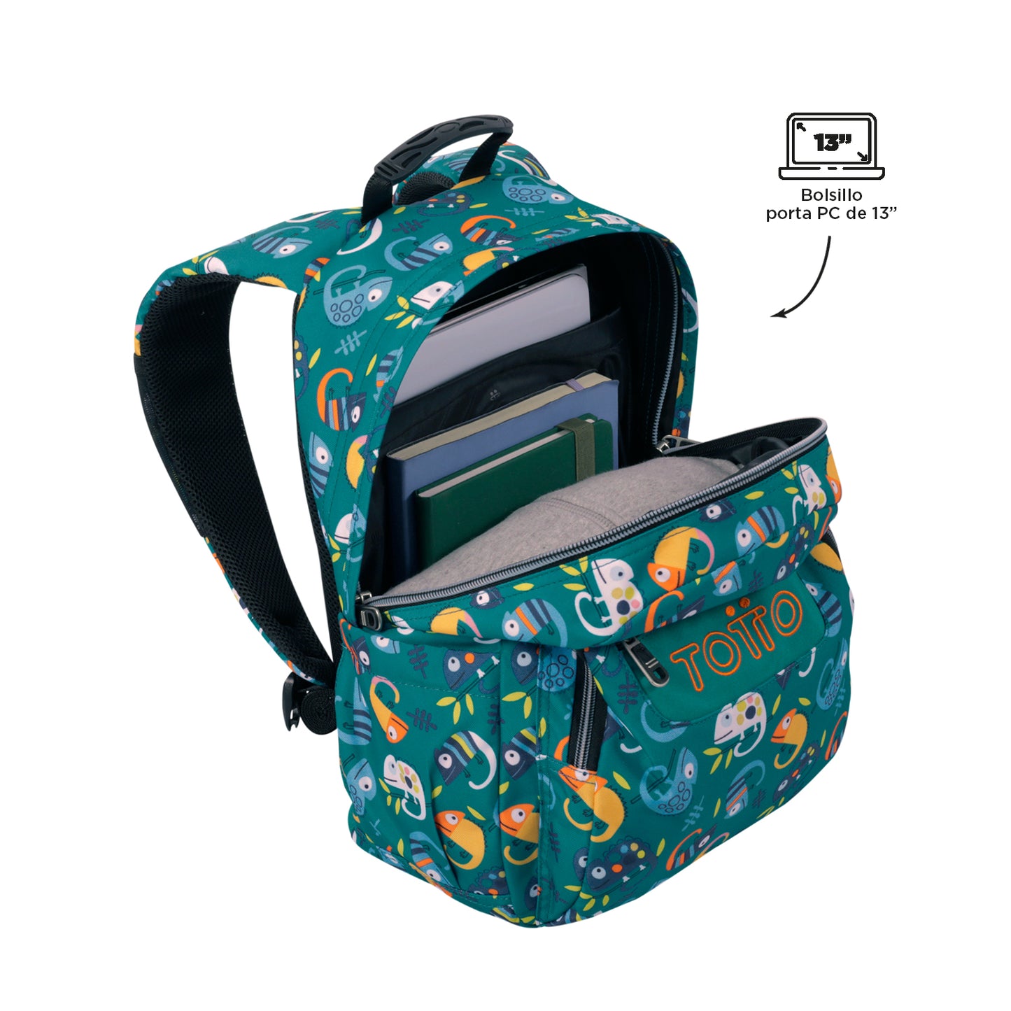 Mochila Escolar Gommas RPET Verde Egreth