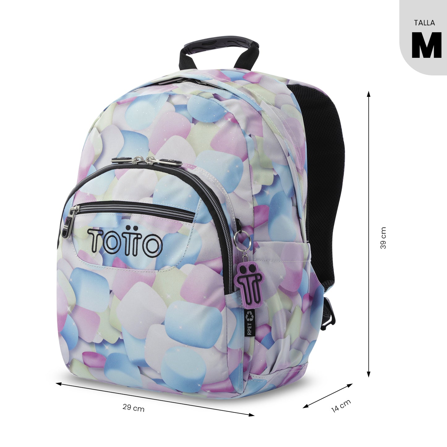 Mochila Gommas Glitter Malvaviscos