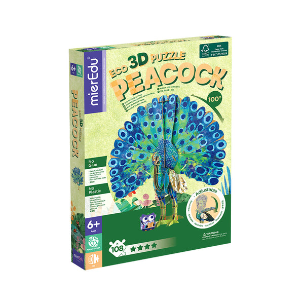 Puzzle Eco 3D Pavo Real