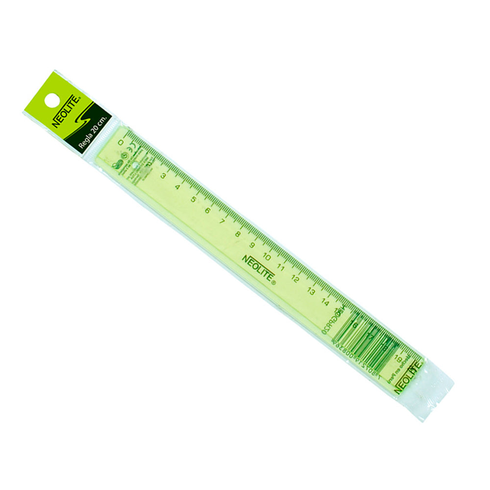 Regla Biselada Transparente GREEN 20cm