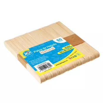 Palos de helado natural ancho 50 unidades