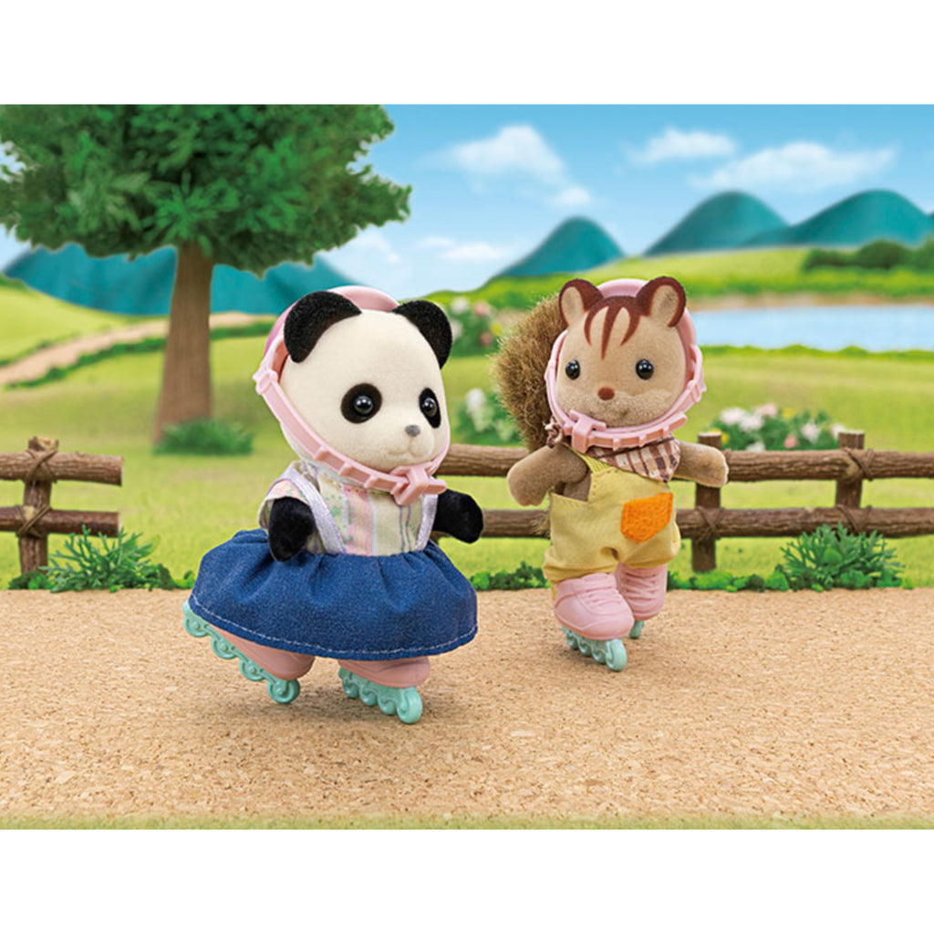 Panda Pookie Bicicleta y Patines Sylvanian Families