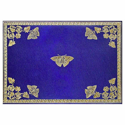 Caja Tarjetas y Sobres Mariposa Azul Dorado