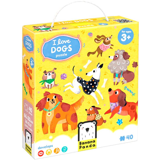 Puzzle Amo a los perros (40 piezas) 3+