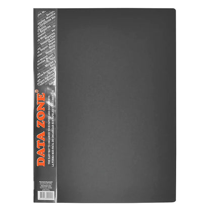Carpeta negra A4 con 60 fundas