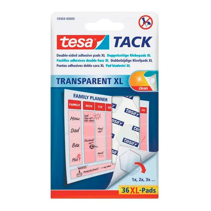 Tack XL Puntos Adhesivos Doble Contacto Transparentes Tesa