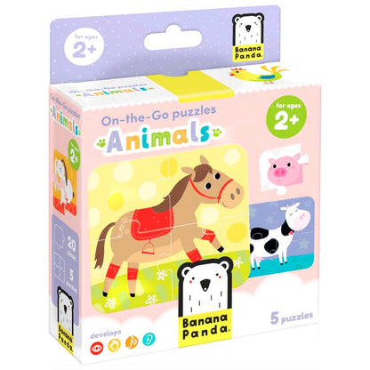Puzzle Animales (20 piezas, 5 puzzles) 2+