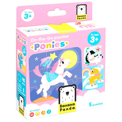 Puzzle Ponies (45 piezas, 5 puzzles) 3+