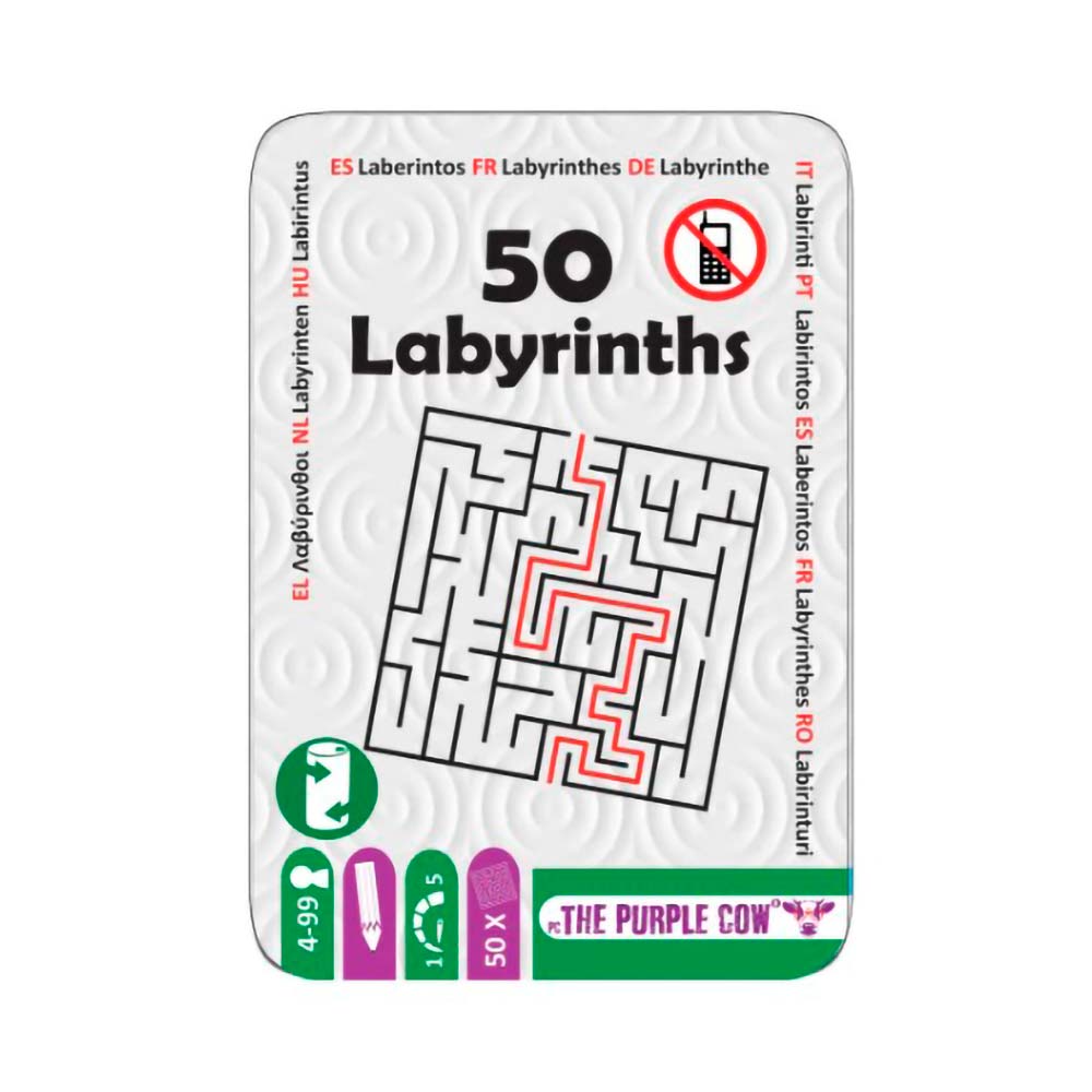 50 Juegos de Laberinto Caja Metálica
