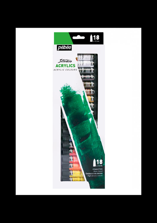 Acrílico Pebeo Studio Set 18 Colores 12ml