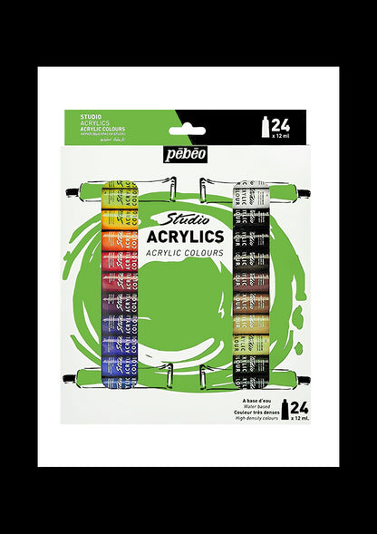 Acrílico Pebeo Studio Set 24 Colores 12ml