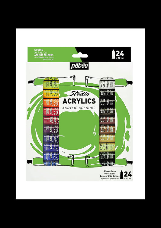 Acrílico Pebeo Studio Set 24 Colores 12ml