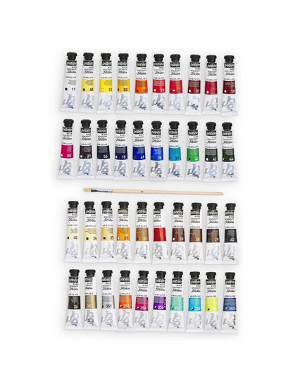 Acrílico Pebeo Studio Set 40 Colores 20ml + Pincel