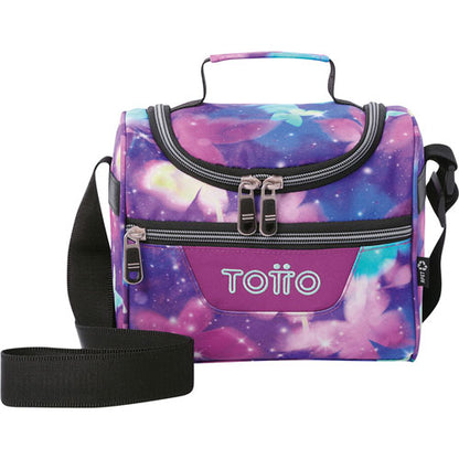 Lonchera Térmica Pizarra Violeta Mariposas Gliiter