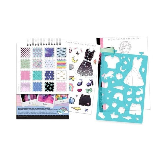 Cuaderno de Bocetos Diseño de Moda Pastel Pop