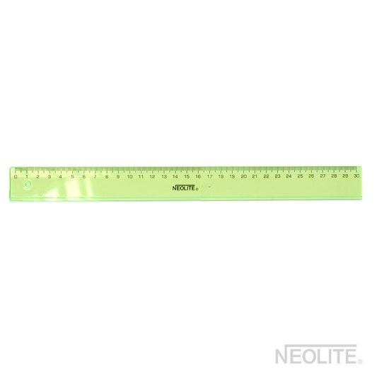Regla biselada transparente green 30cm. Neolite