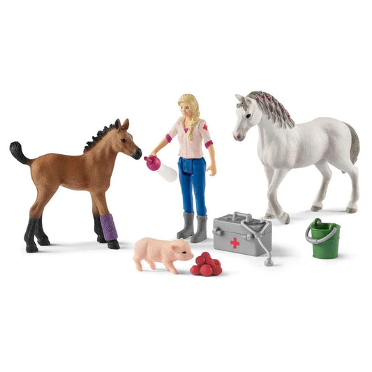 Visita médica para yegua y potro Coleccionable Schleich