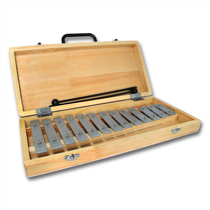 Metalófono 13 notas metálico / maleta madera