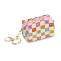 Estuche Llavero Checkerboard Blooms