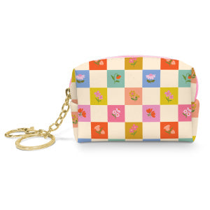 Estuche Llavero Checkerboard Blooms