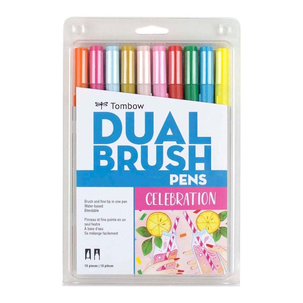 Marcadores Tombow Dual Brush Set 10 Colores Celebración