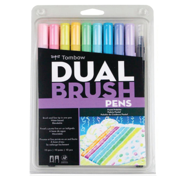 Marcadores Tombow Dual Brush Set 10 Colores Pastel