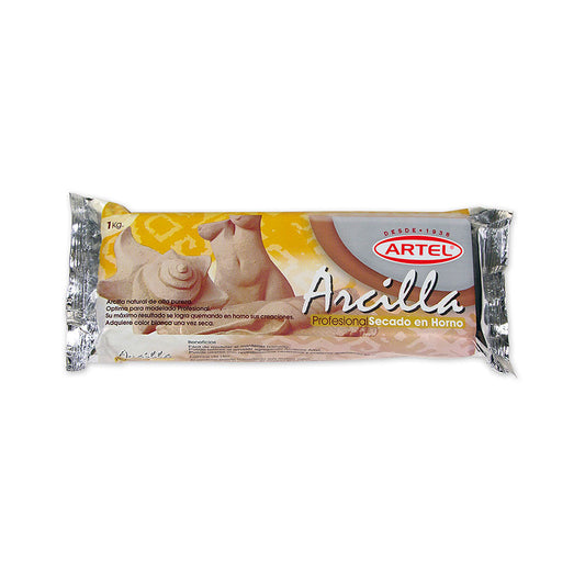 Arcilla profesional blanca secado en horno 1 kg